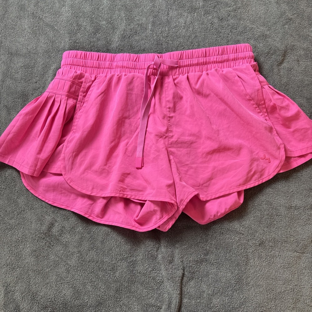 JoyLab Womens L Hot Pink Running Shorts Lined Drawstring High Rise Athletic Gym